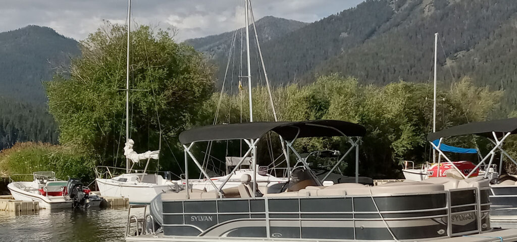 Kirkwood Marina boat slips, Hebgen Lake, MT